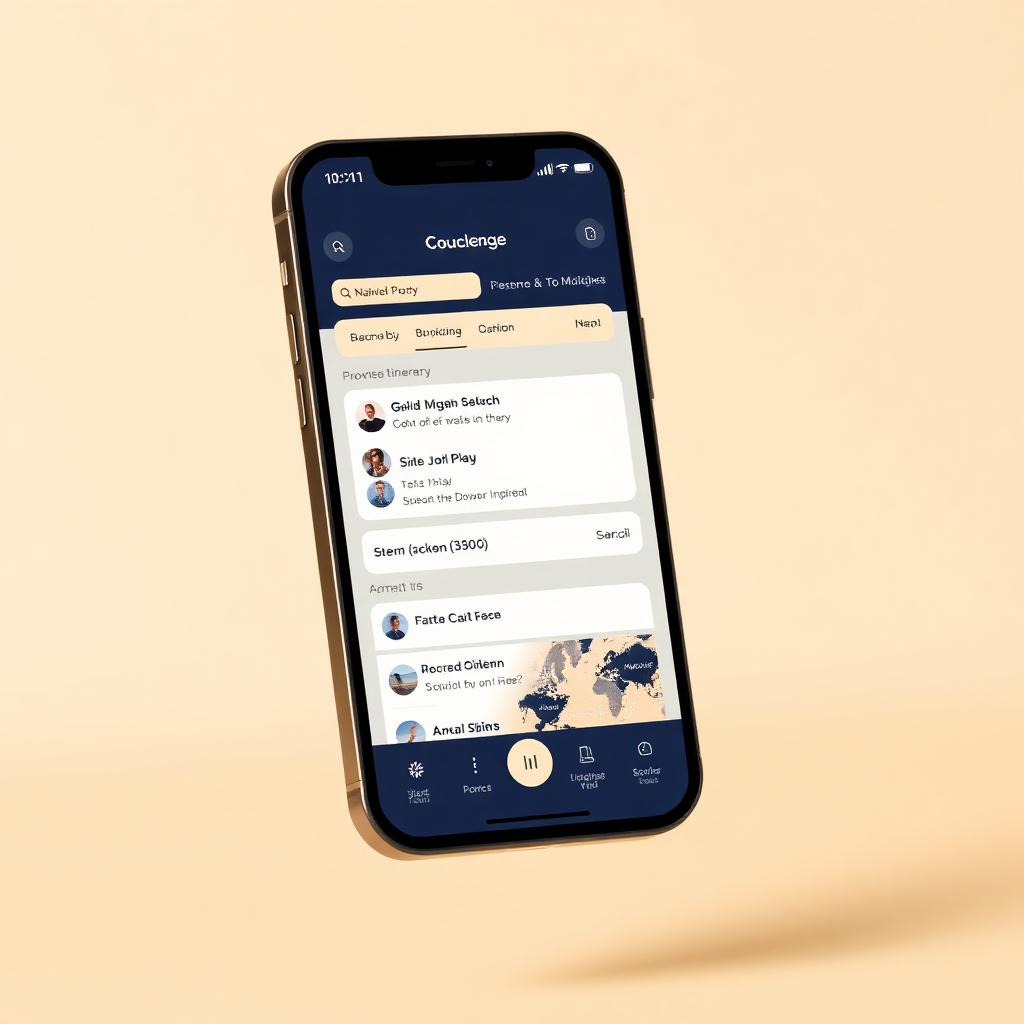 Wander Concierge app mockup